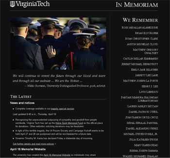 VT Homepage April 19