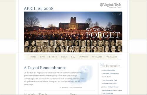 VT Remembrance Website