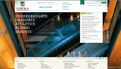 Loyola Universitiy Maryland - old homepage